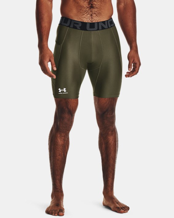 Men's HeatGear® Compression Shorts, Green, pdpMainDesktop image number 0